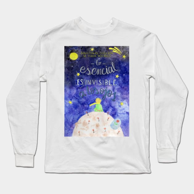 The Little Prince Long Sleeve T-Shirt by Valeria Soledad Illustration